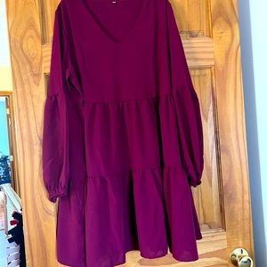 Burgundy dress